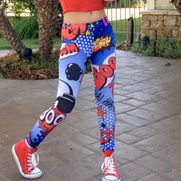 Comic Book Leggings - Picture 1 of 1